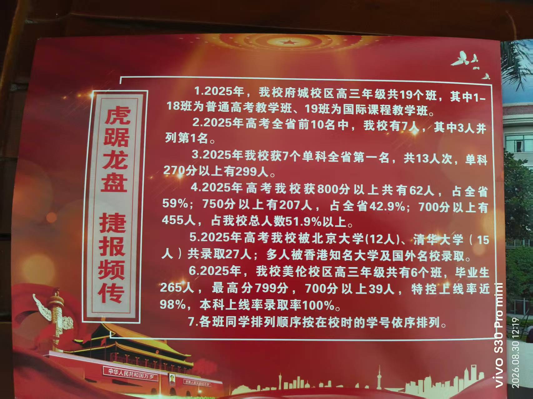 虎踞龙盘 捷报频传——2025年高考再创佳绩